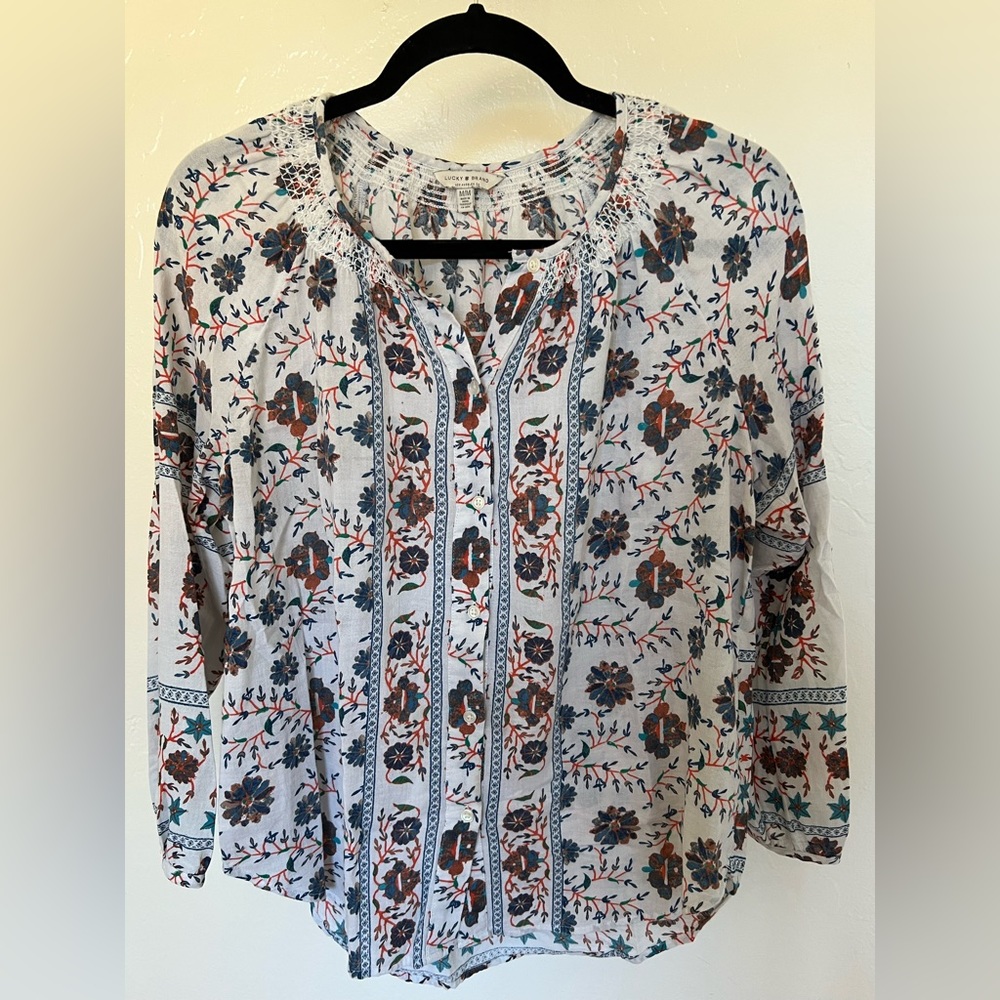 Lucky Brand Peasant Blouse